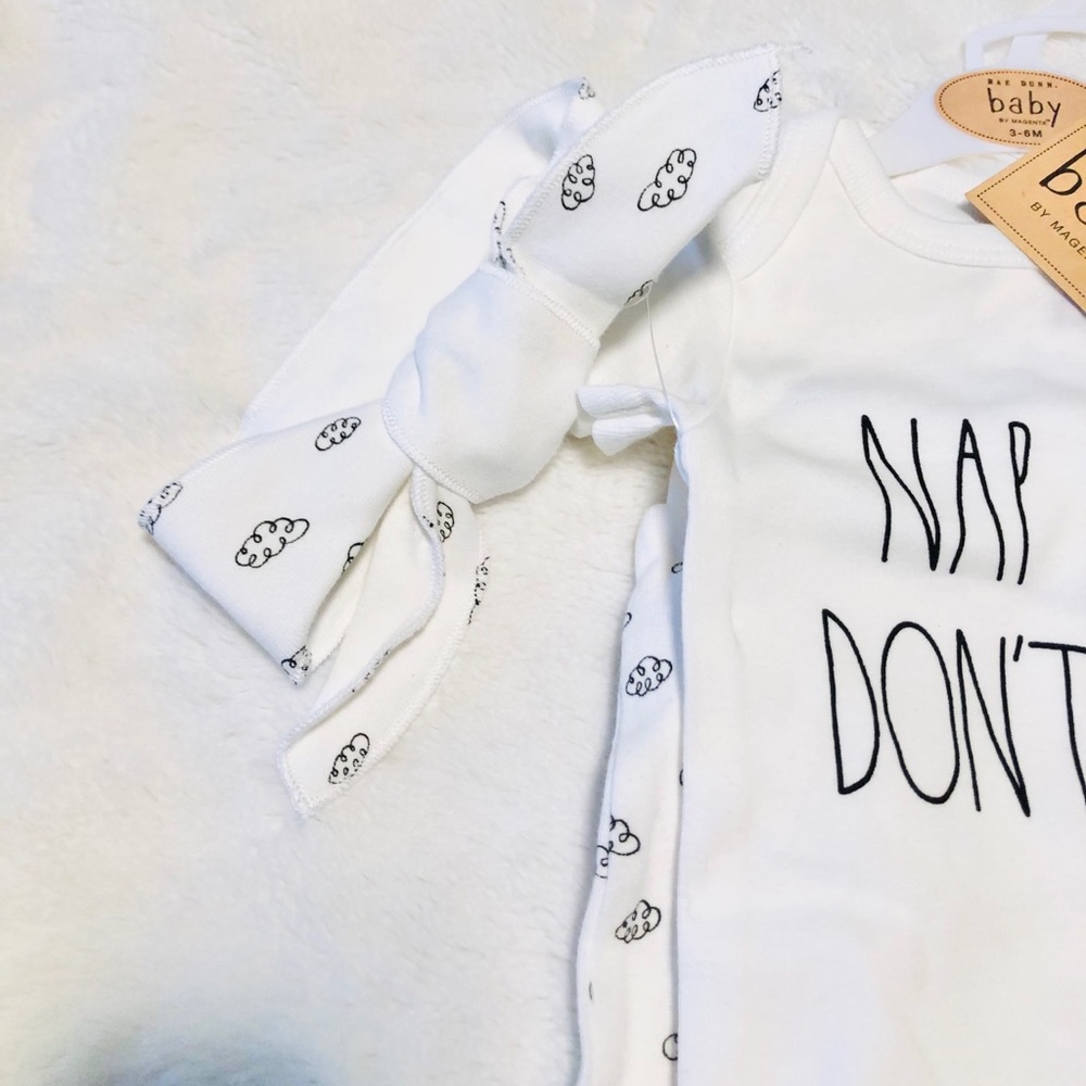 🆕Rae Dunn 3pc NAP HAIR DON’T CARE Onesie Set - Picture 4 of 5